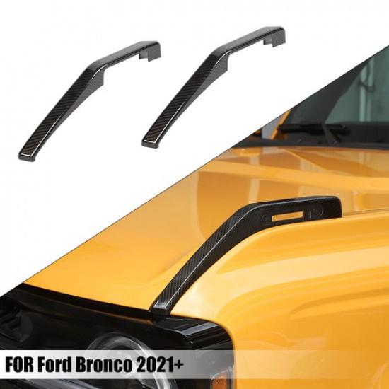 Kohlefaser Frontmotorhauben-Scharnier-Erweiterungsverkleidung Für Ford Bronco +