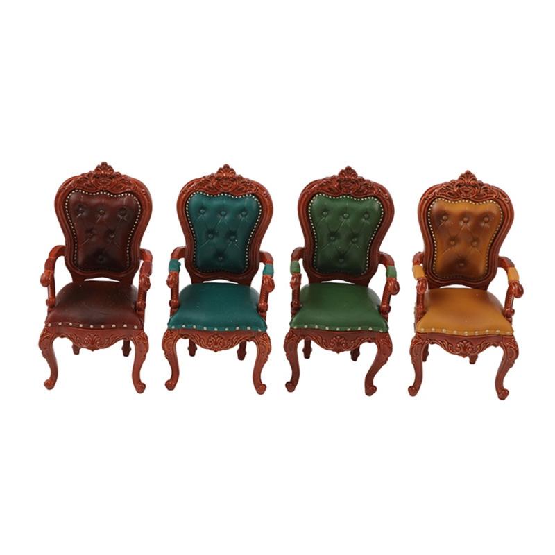 1/12 Dollhouse Simulation Mini Armchair Model Doll Home Living Room Sofa Chair Furniture Decor Toy Dolls House Accessories