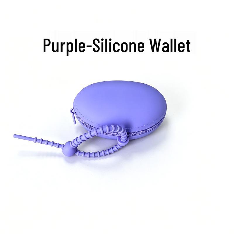 Silicone Macaron Zipper Coin and Cable Bag with Custom Logo In Various Styles