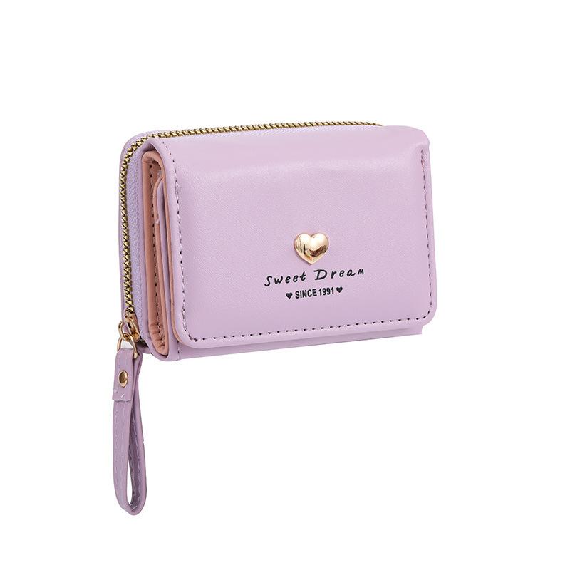 Women's Wallet Short Fashion Cute Change Bag Can Hold Lipstick Key Portable Small Wallet Women