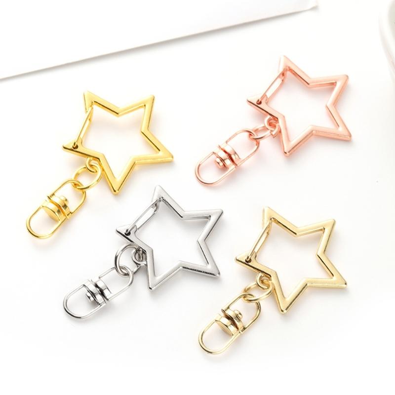 10PCS Star Shape Keychains Unique Figure 8 Designs Alloy Texture Suitable for Fashion Enthusiasts and Gift Lovers