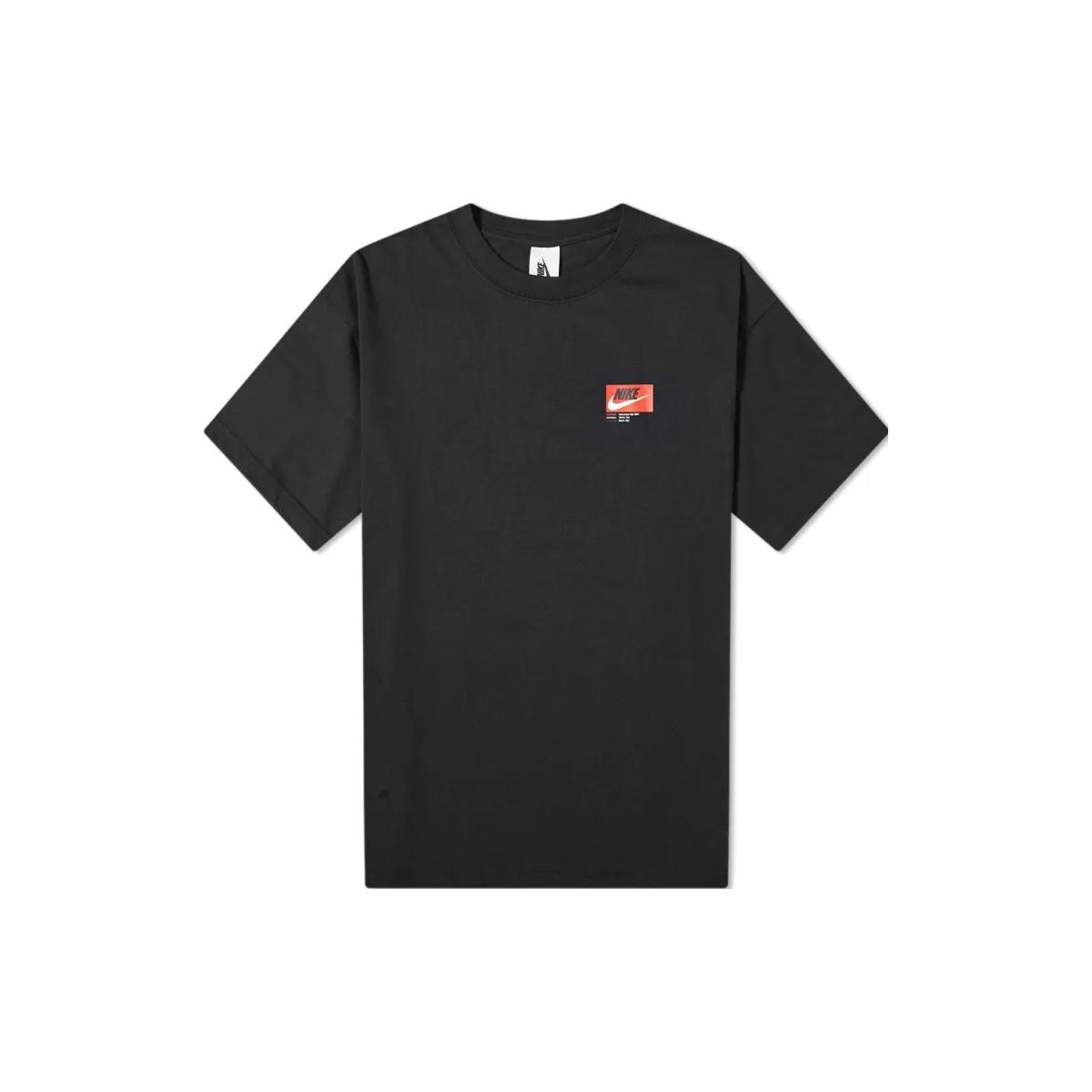 Nike ISPA Logo Tee  Black University Red  Men s CT8420-010 M
