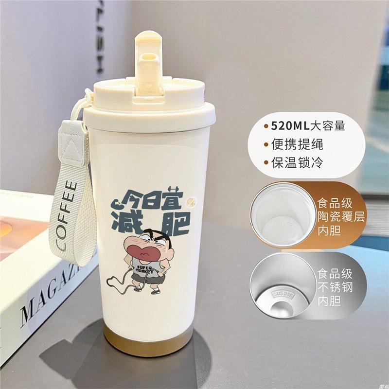 Cartoon Xiaoxin Thermos Cup 111 Stainless Steel Student High Value Office Coffee Cup Large Capacity Water Cup
