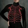 Scheletro di Plastica Realistico Costume Accessori Per Feste di Halloween e Spettacoli Teatrali Con Design Dettagliato