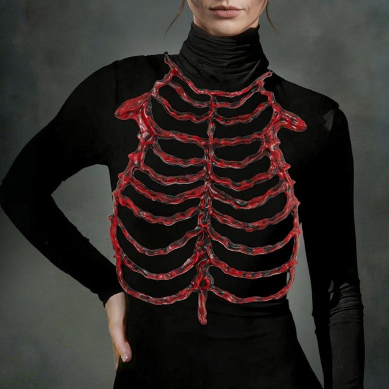 Scheletro di Plastica Realistico Costume Accessori Per Feste di Halloween e Spettacoli Teatrali Con Design Dettagliato