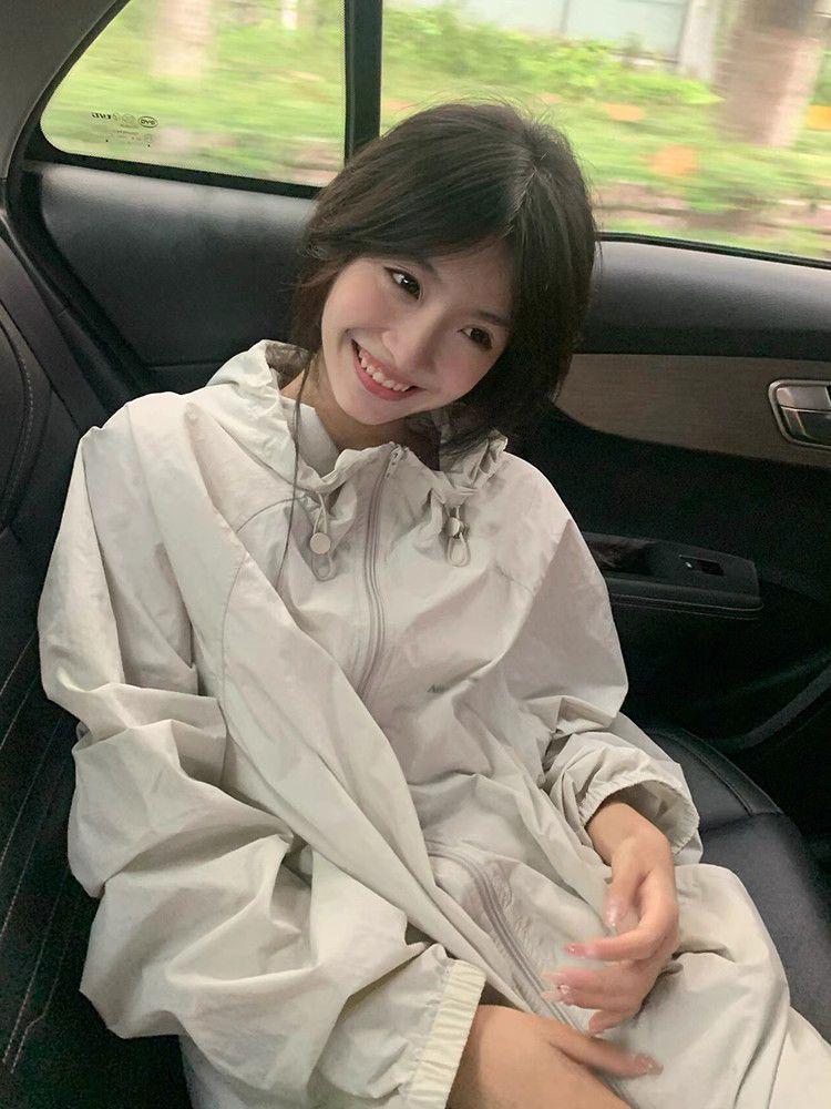 

Женская легкая ветровка с защитой от солнца - Летняя, свободного кроя, универсальная, повседневная и тонкая 2XL серый