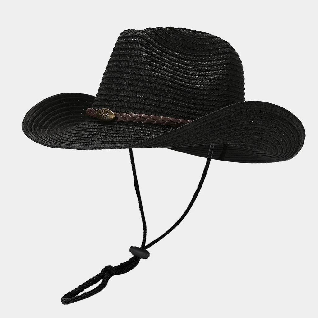 Sommer Upf50+ Breiter Rand Sonnenhut Outdoor Westliche Cowboy Fischerkappe Verstellbar Atmungsaktiv Unisex Für Männer Frauen