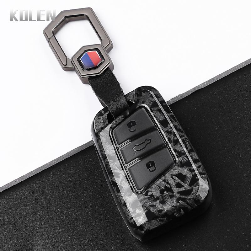 Abs Carbon Fiber Style Car Key Case Cover For Vw Volkswagen Magotan Gte Passat B6 B7 B8 Cc Arteon Skoda Fabia Superb A7 Kodiaq