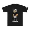 Raiders Football Player Cartoon Black T-shirt