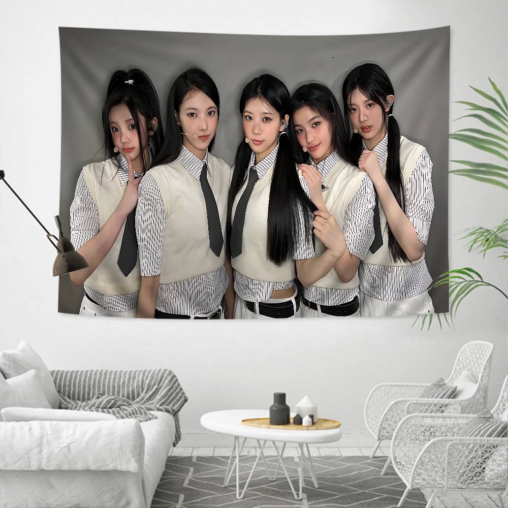 Popular Famous Band IILLIT Chart Tapestry Art Science Fiction Room Home Decor Cheap Hippie Wall Hanging