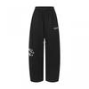 Unisex High-Waisted Drawstring Jogger Pants With Print Loose Wide-Leg Casual Streetwear Trousers