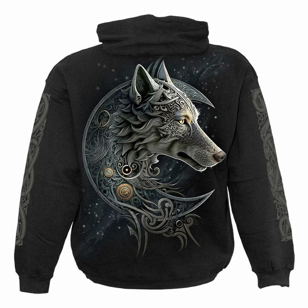 Spiral Direct Unisex Adult Celtic Wolf Hoodie