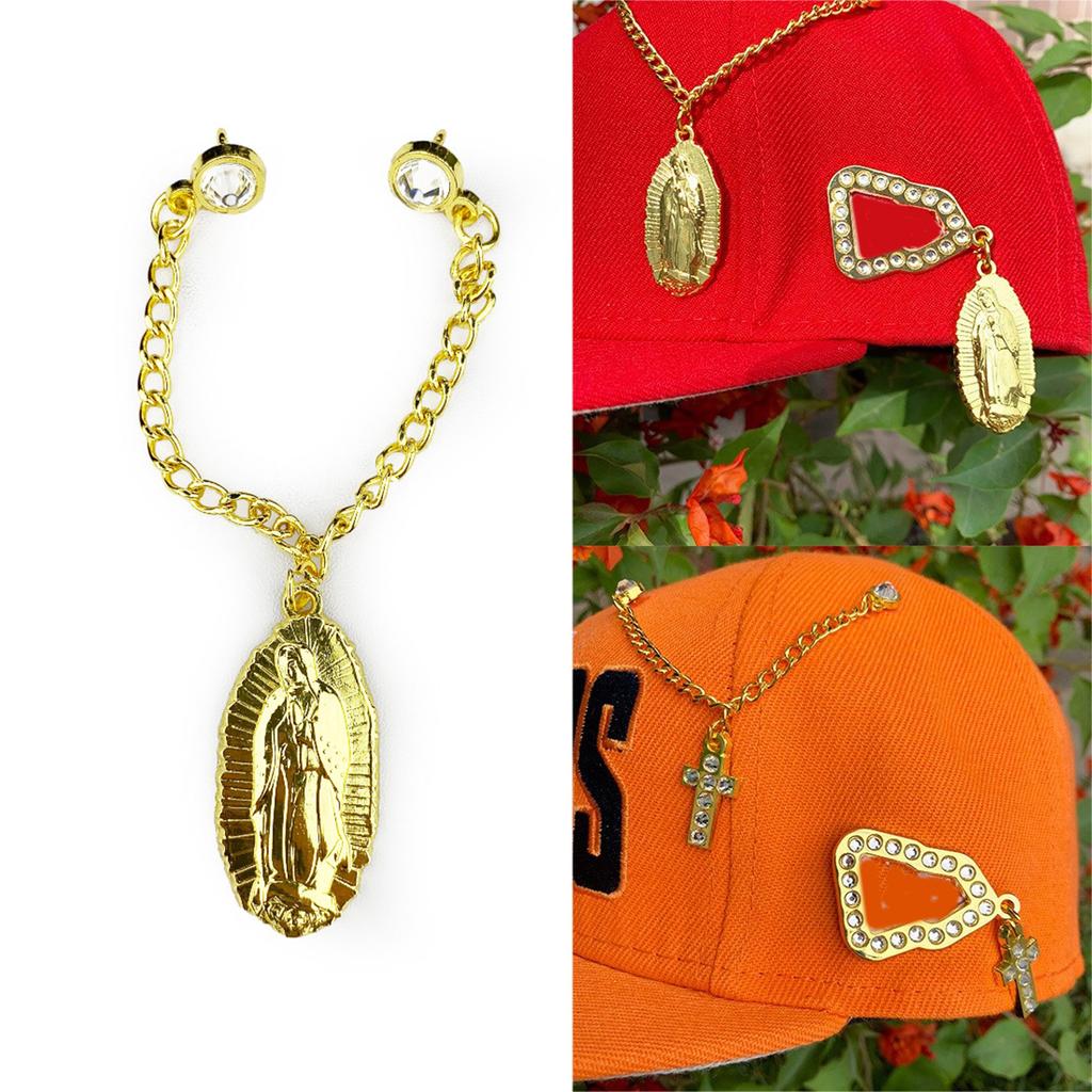 Novelty Alloy Symbol Hat Chain Brooch Eye Catching Hat Chain Badge Adornment Stylish Sacred Headwear for Fashionasts