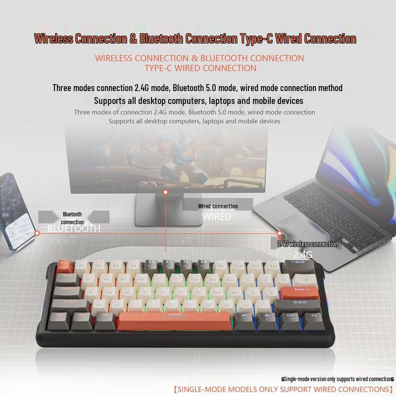 K610 Triple Mode Wireless RGB Mechanical Gaming Keyboard