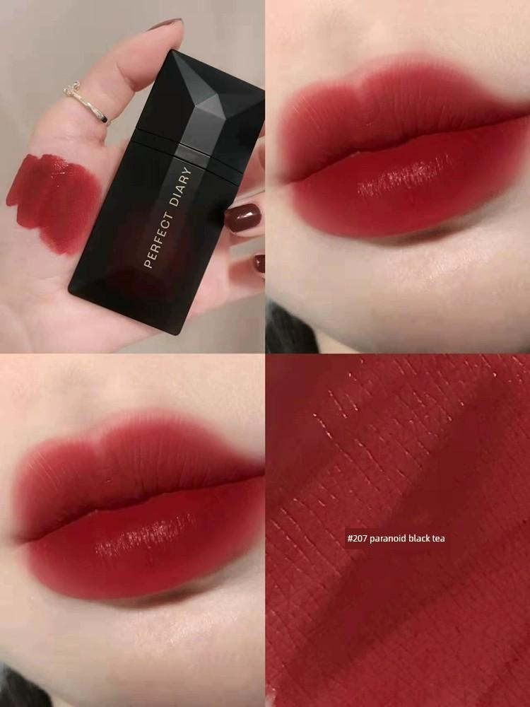 Perfect Diary Wave Light Lipstick Lip Glaze 306 Student Edition Lipstick Big Brand Authentic 304 Long-Lasting Non-Transferable Lipstick