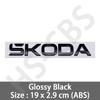 1pcs 3D ABS SKODA Letter Emblem Car Sticker SKODA Logo Car Rear Trunk Badge Decal Sticker Car Exterior Accessories