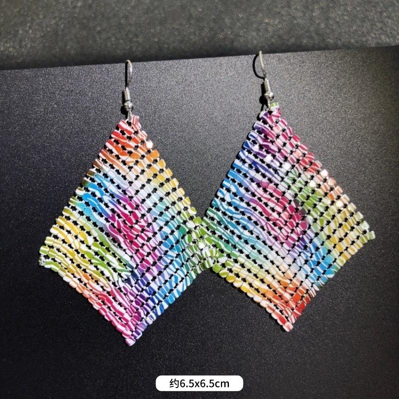 

Трендовые серьги-пусеты с блестящими элементами, женские преувеличенные серьги с бахромой и бриллиантами, длинные универсальные серьги