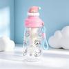 Water Bottle Summer Cartoon High Value Hat Plastic Cup Sealed Anti-leakage High Temperature Portable Plastic Cup Cute Straw Cup