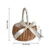 Woven Storage Basket with Handle Wedding Flower Girl Baskets Wicker Rattan Flower Basket Home Decoration