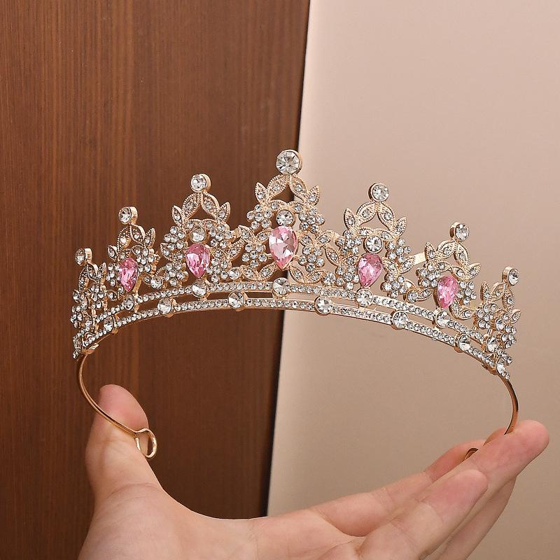 Elegant Rhinestone Princess Crown: Stylish High-End Headwear for Parties & Birthdays