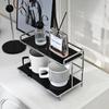 Metal Desktop Layered Storage Rack, Double-Layer Desk Storage Rack, Water Cup and Coffee Cup Storage Rack,