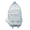 Schoolbag Korean Version of Mori Primary School Student Schoolbag Female High-value Plaid Contrasting Color College Style Middle School Student 