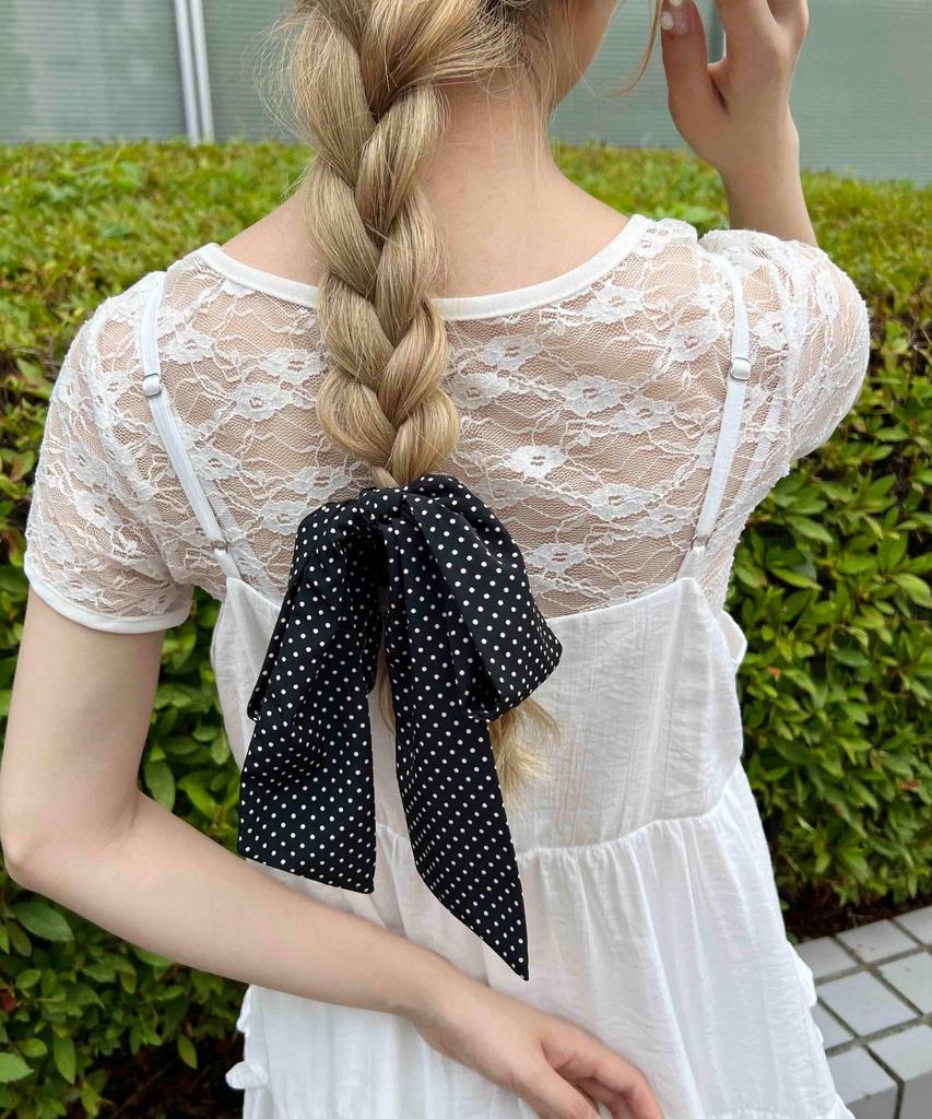 WEGO PHILLY Assorted Ribbon Hair Girly and Gift for Size Black Ties, Cute, Women, F,