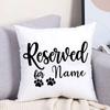 Personalized Name Customization Pet Pillow Reserved For Cat Dog Personalised Dog Cushion Cover Pampered Pooch Decoration