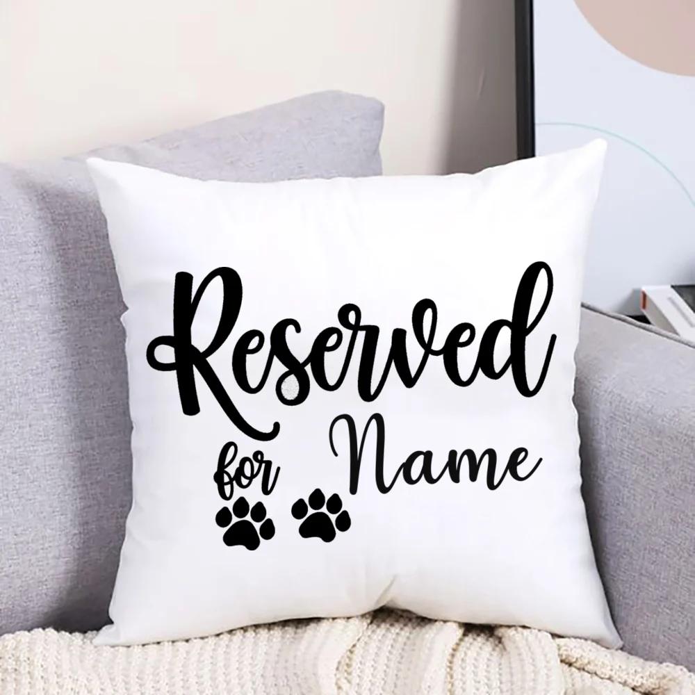 Personalized Name Customization Pet Pillow Reserved For Cat Dog Personalised Dog Cushion Cover Pampered Pooch Decoration