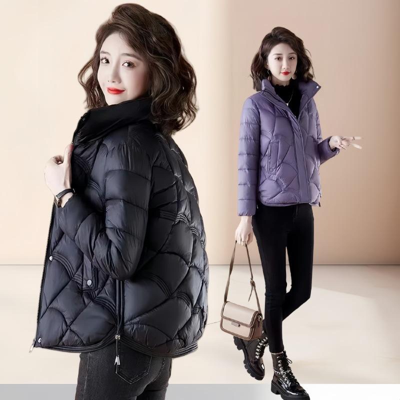 Down cotton-padded clothes women's short winter new casual warm cotton-padded clothes versatile rhombus small cotton-padded jacket