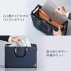 Made In Japan Dulles Bag Toyooka Sewing Toray Super Strong Nylon Type Wide PC Storage Navy [Sanwa Direct] 13.3 200-BAG164NV