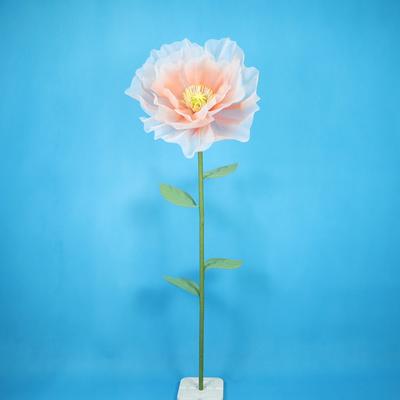 Giant Gauze Artificial Poppy Flower 3D Fluffy Petals Floor Display Large Flower Head Shooting Props Wedding Landscaping