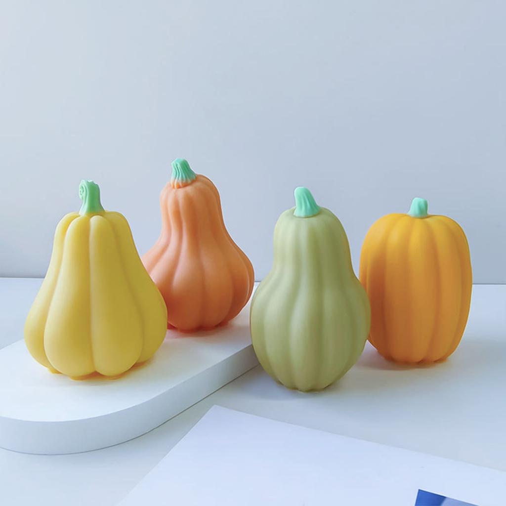 Unique Pumpkin Shaped Wax Mould 3D Silicone Mold Cake/Soap Casting Molds Candle Molds Ornament Gifts for DIY Enthusiasts