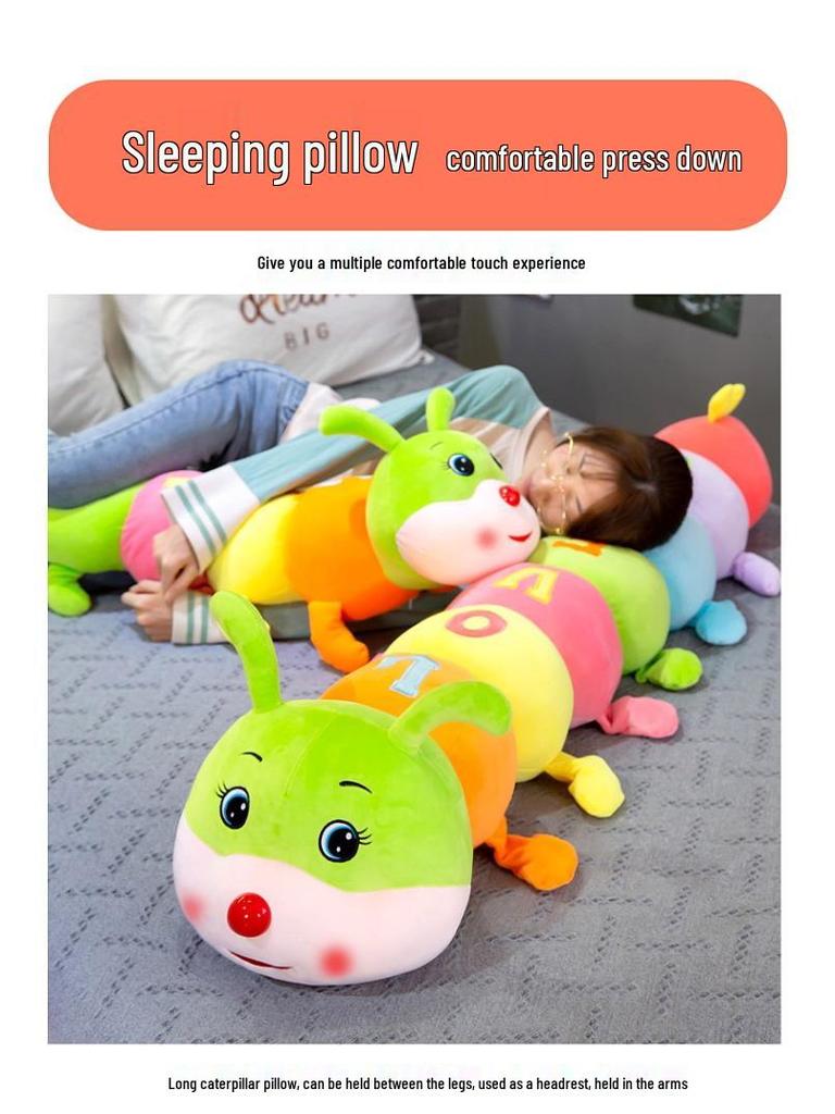 Colorful Caterpillar Plush Toy: Cartoon Centipede Pillow for Kids