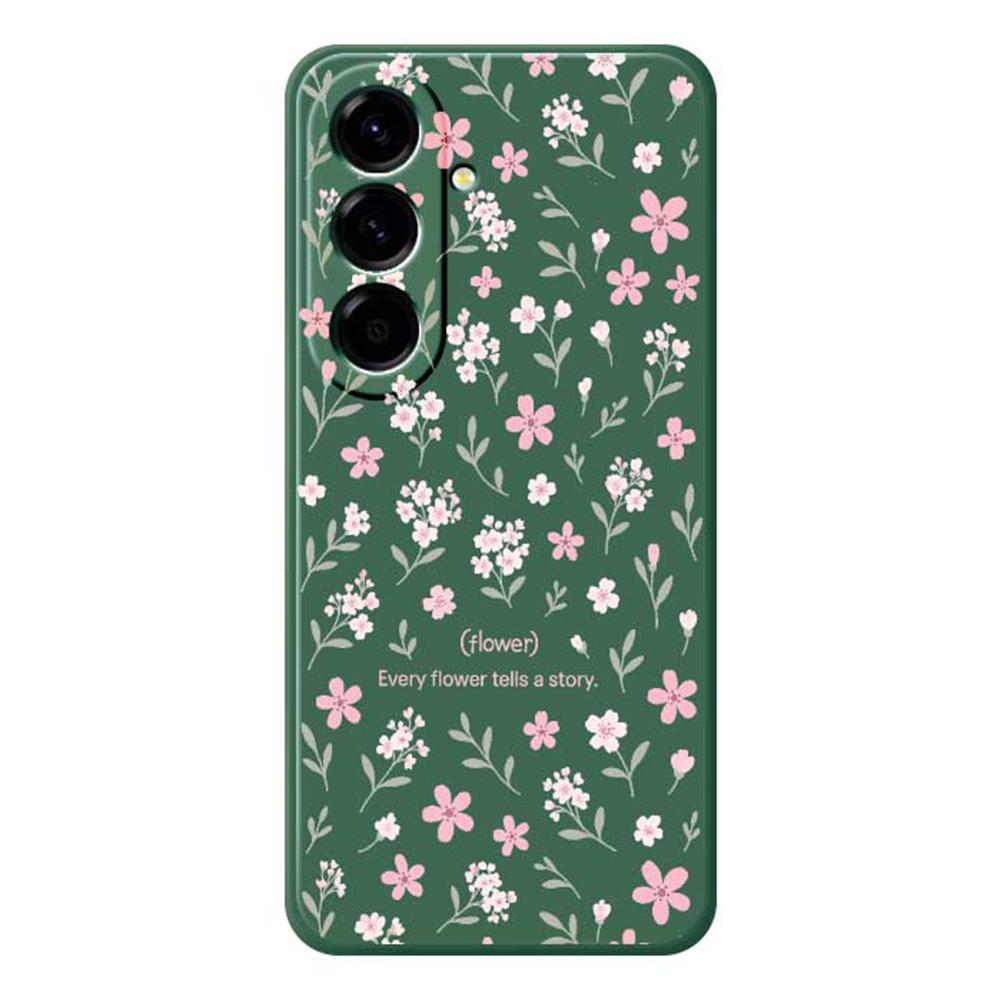 For Samsung Galaxy A56 5G Case Small Flower Pattern Printing Straight Edge TPU Phone Back Cover