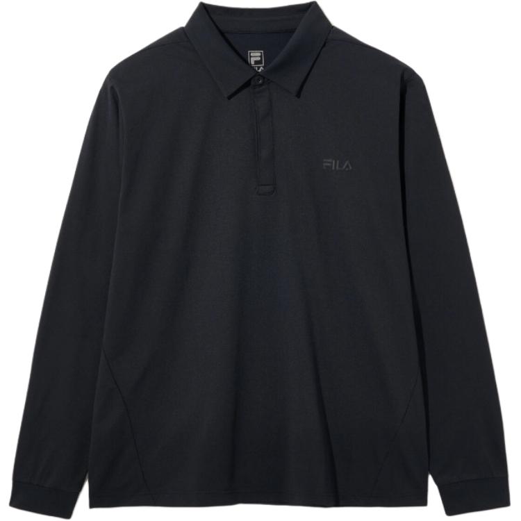 FILA Polo Shirts Unisex Black Polo Collar Moderate FS253TL02U001001 100(L)