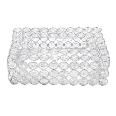 Caja de Pañuelos de Cristal Estante para Papel Accesorios de Mesa de Oficina Soporte Estuche para Pañuelos Decoración de Boda