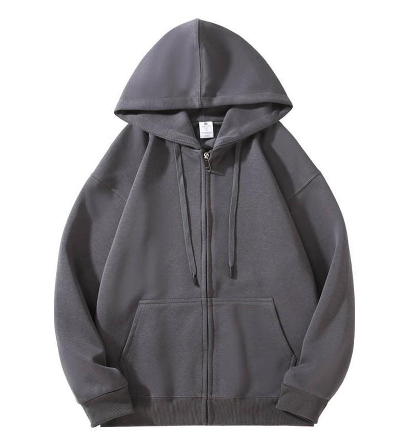 Women's Loose Fit Hooded Sweatshirt: Sporty Zipper Jacket, Long Sleeve, 2024 Autumn/Winter Collection, Customizable Hoodie.