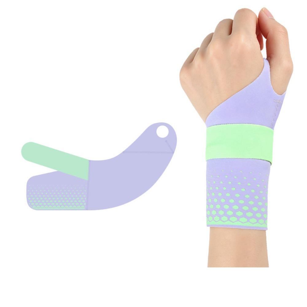 Adjustable Sports Wrist Guard Lightweight Wrist Support Compression Wrist Brace  Sports Fitness Purple left