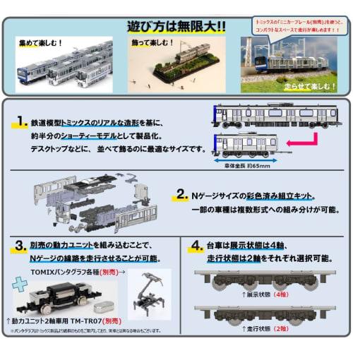 TOMYTEC Railway Collection Tetsuro Pocket Vol. 1 East-West JR Rapid Train Edition, Pre-painted Assembly Kit, 10-Piece Box, Diorama Supplies, 337225