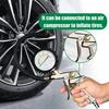 220Psi Car Motorcycle Multifunctional Tire Air Pressure Monitoring Gauge Tester Air Compressor Dial Meter Inflator Pump Tools