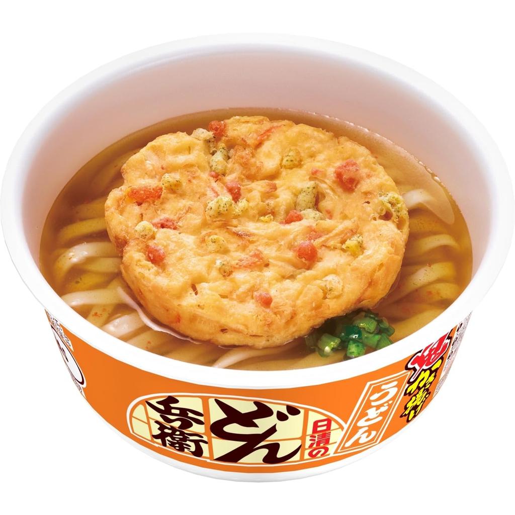 Donbei Oni Kakiage Udon and Savory Nissin Foods Cup 96g x 12 Packs [Sweet Large-Cut Onions] Noodles,