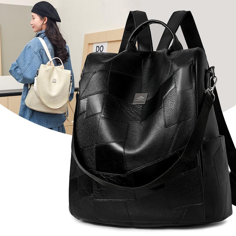 

2025 Trendy Women s Patchwork Backpack - European & American Style 32*16*33 cm белый