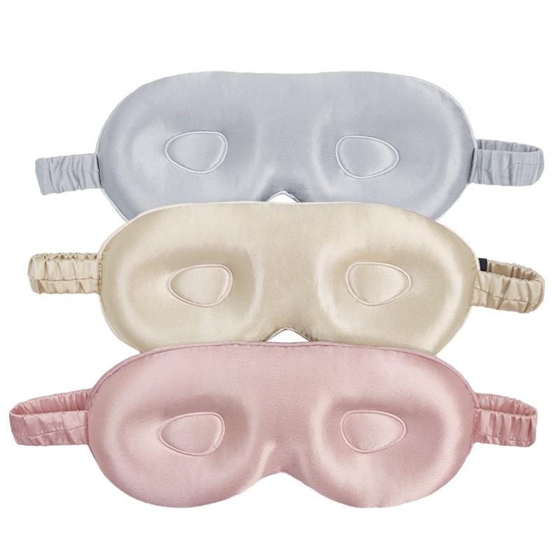 3D Silk Eye Mask Sleep Travel Relaxation Lightweight Comfortable Light Blocking Eyemask With Memory Foam Padding