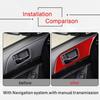 RED Door Handle Panel Cover Carbon Fiber Sticker For Mitsubishi LANCER 2008-2015