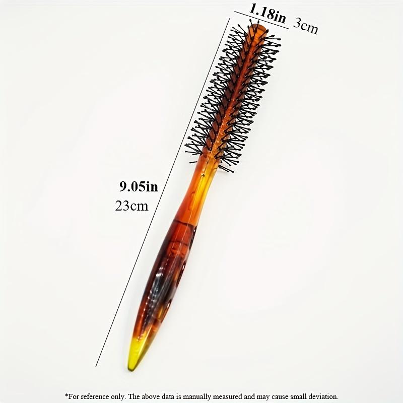 Professional Round Hair Brush - Soft Bristles, Anti-Static, Scalp Massager - Salon & Home Styling Comb (Plastic Handle)
