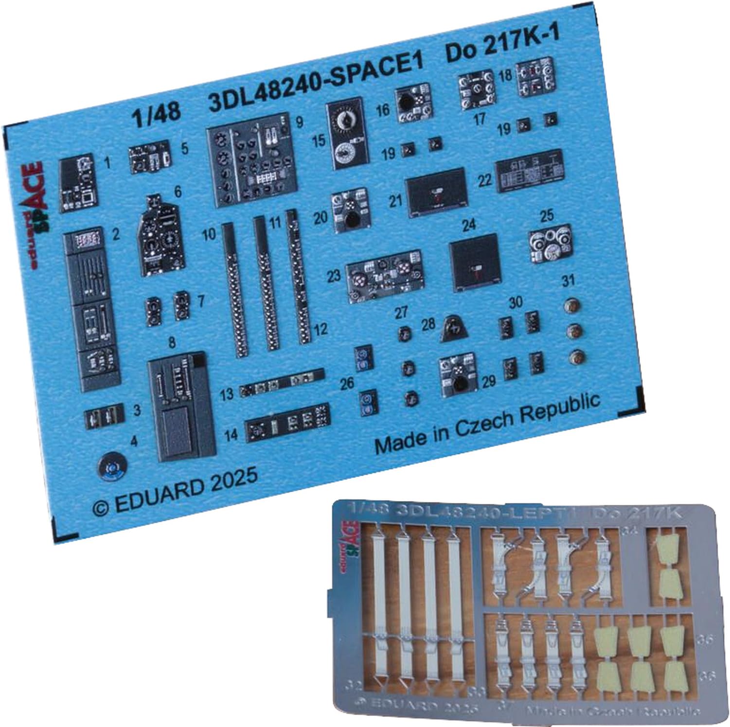 

Eduard 1/48 Space Do217K Интерьер 3D Декаль с Набором Фототравления (для ИКМ) Декаль для пластиковой модели EDU3DL48240 (Самолет)
