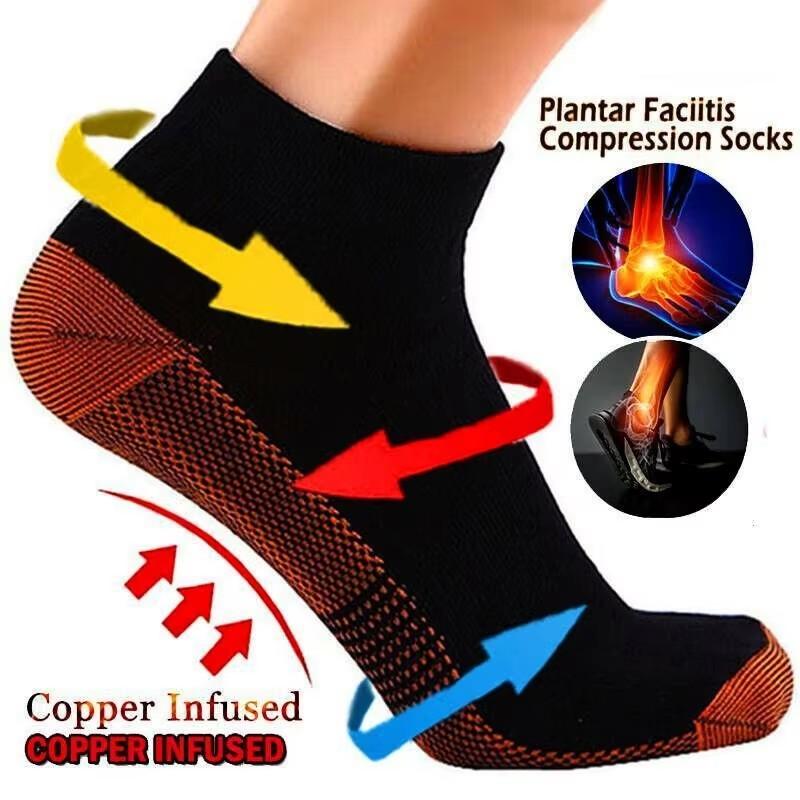 1 Pair Plantar Faciitis Compression Socks Foot Support Ankle Arthritis Socks Breathable Foot Heel Arthritis Sport Socks