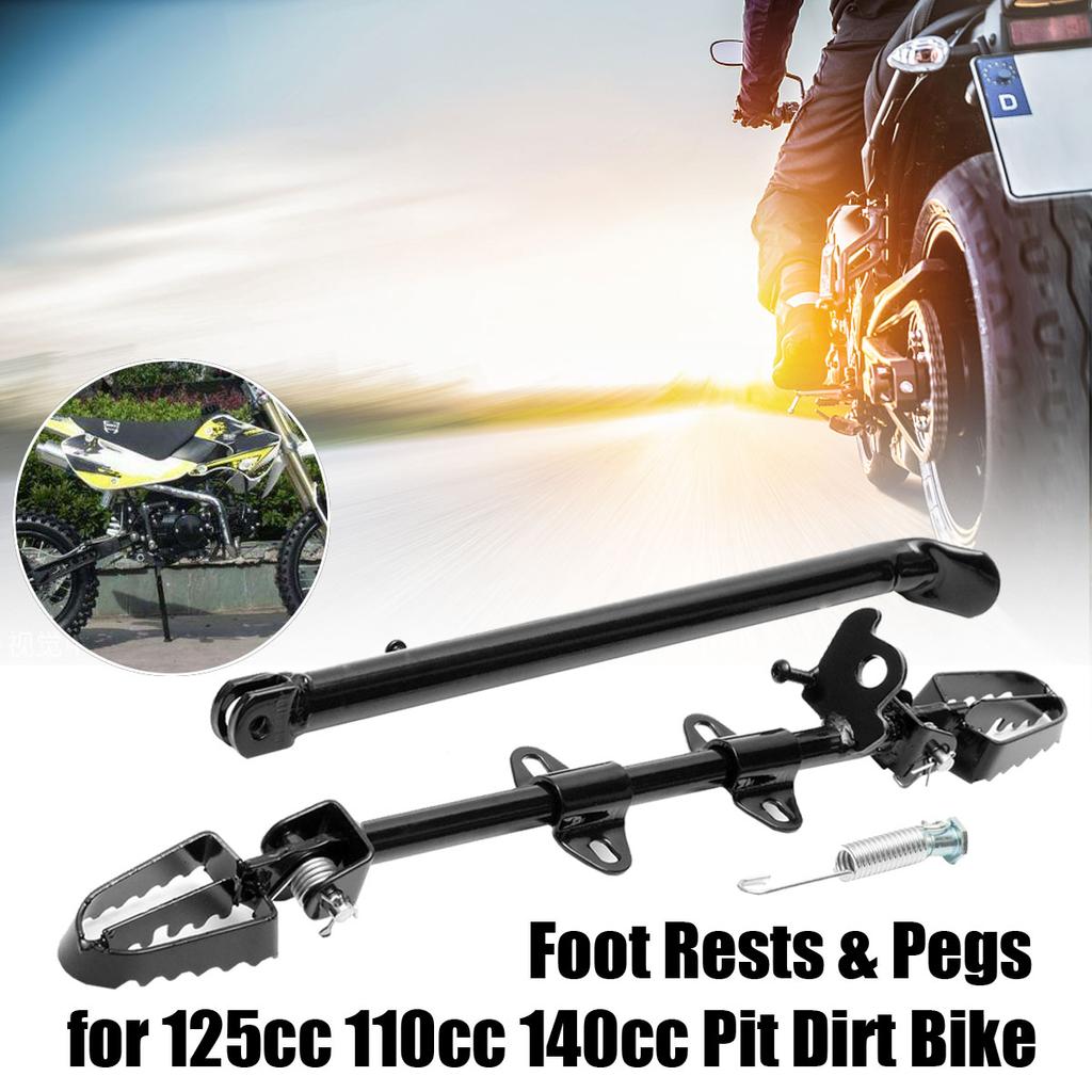 Motorcycle Pit Dirt Bike Universal Side Foot Peg Foot Peg Rest Mount Rest Kickstand 110cc 125cc
