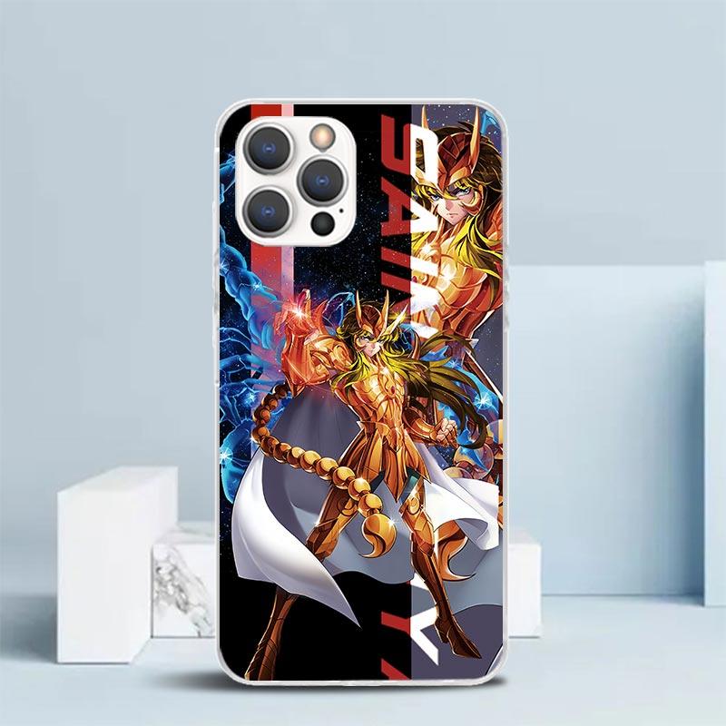 Saint Seiya Anime Soft Cover for iPhone 16 17 Air 15 14 Pro Max 16E Phone Case 13 Mini 12 11 7 SE 8 Print Pattern Fit Cases 16 1
